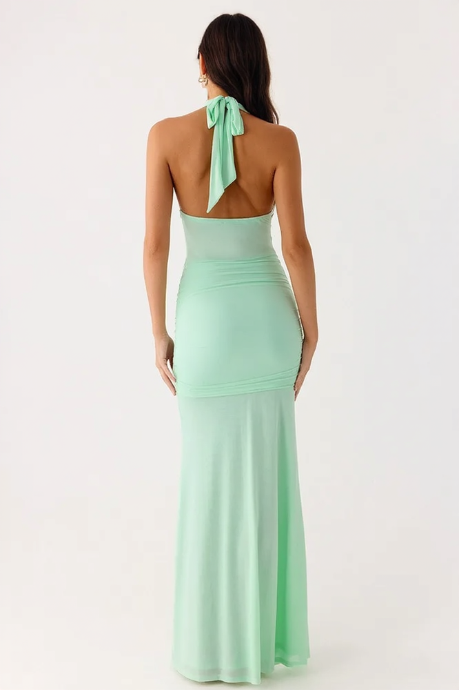 Backless Halter-Neck Bodycon Dress