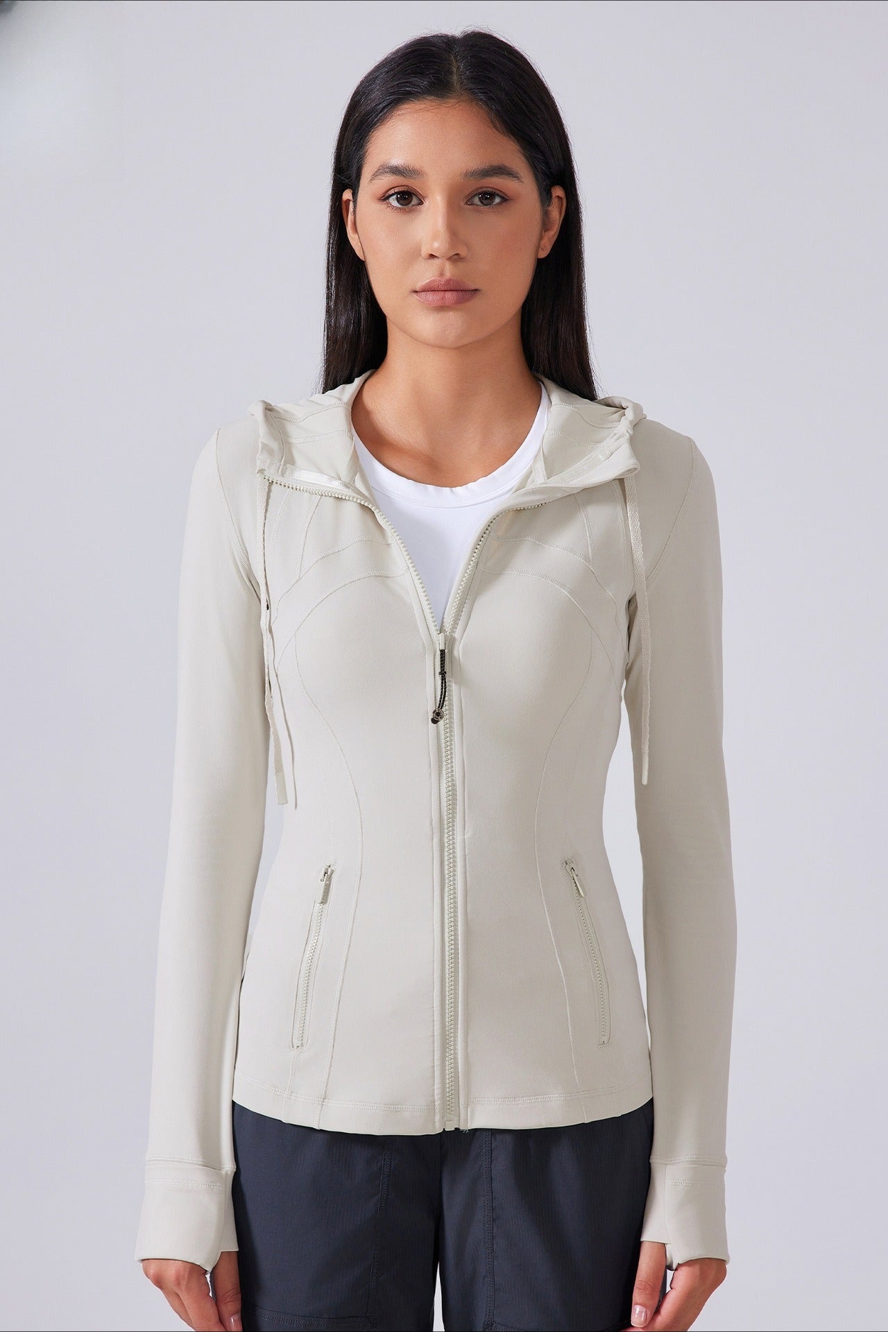 Drawstring Fitted Performance Hoodie