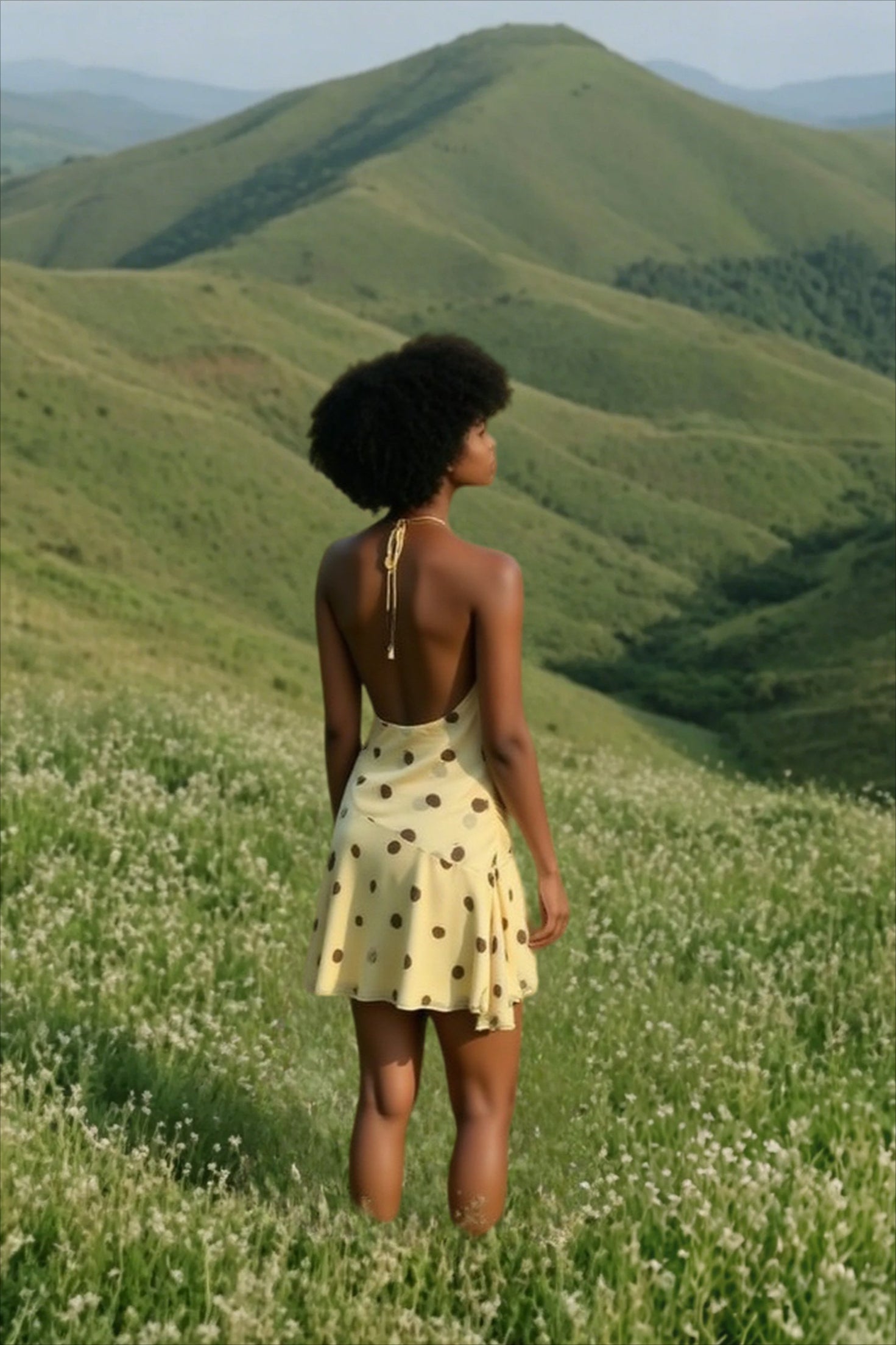 Backless Halter-Neck Mini Dress