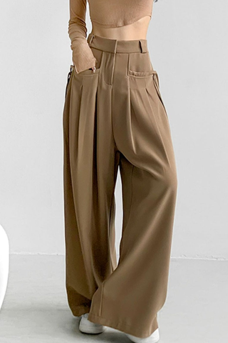 High Waist Fluid Wide Leg Pants