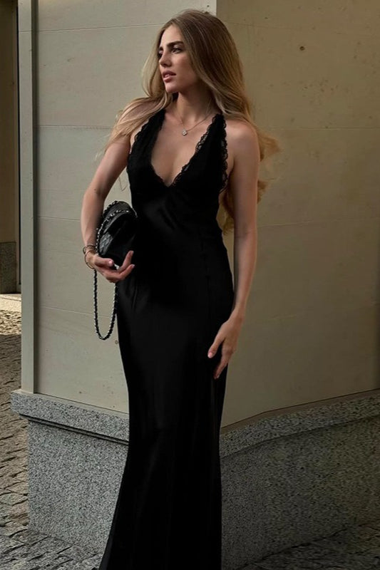 Spaghetti Strap OpenBack Party Dress