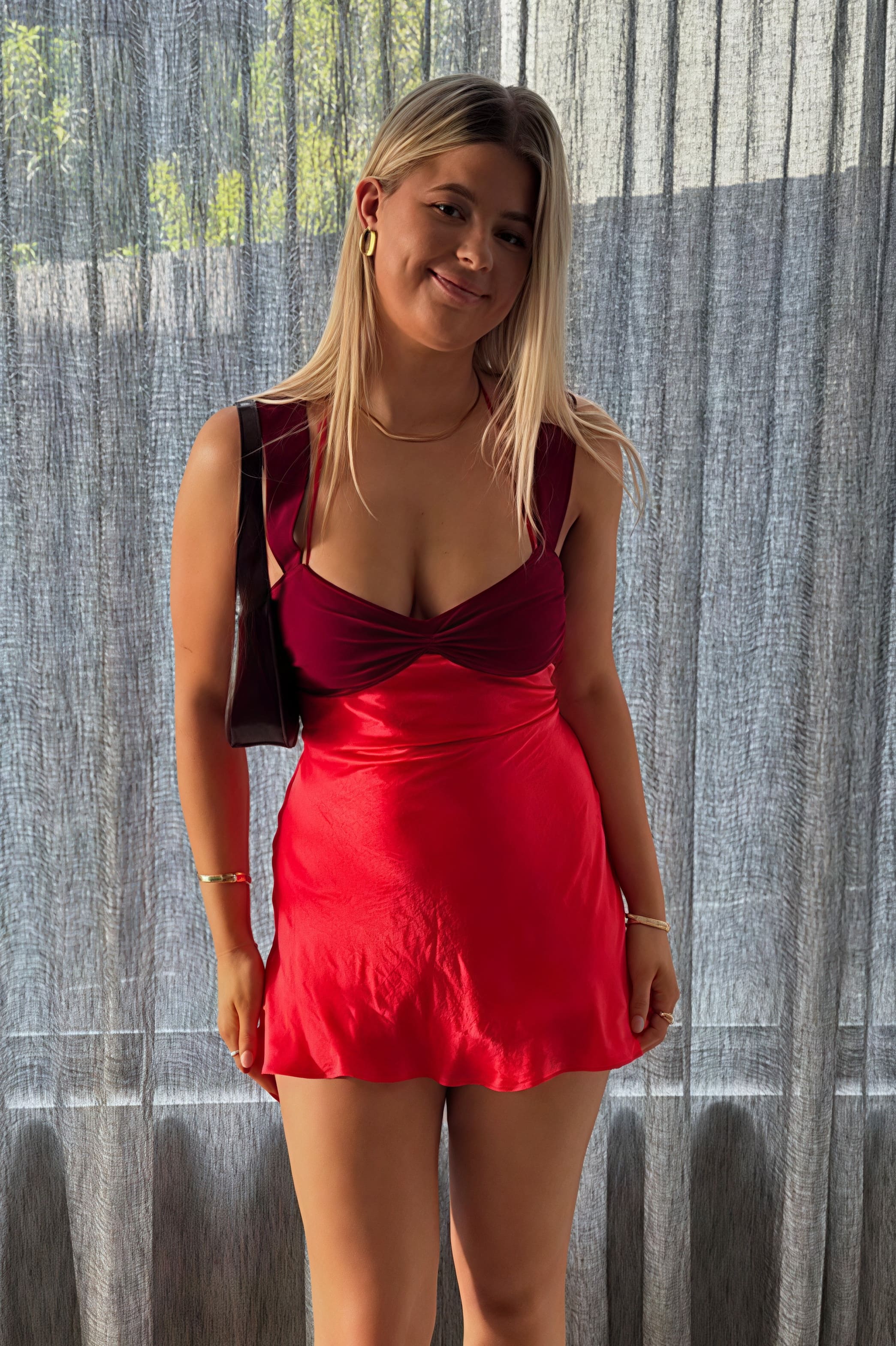 Sexy Cami Backless Satin Mini Dress - View 8