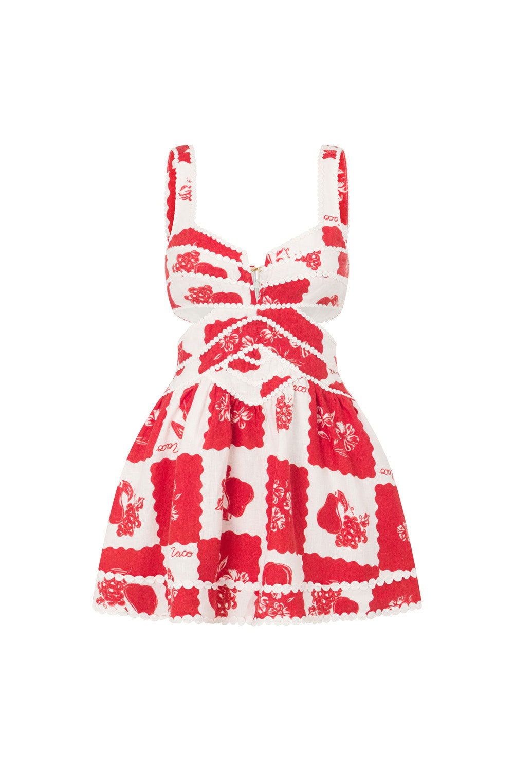Halter Neck Floral Cut Out Fit and Flare Mini Dress 7