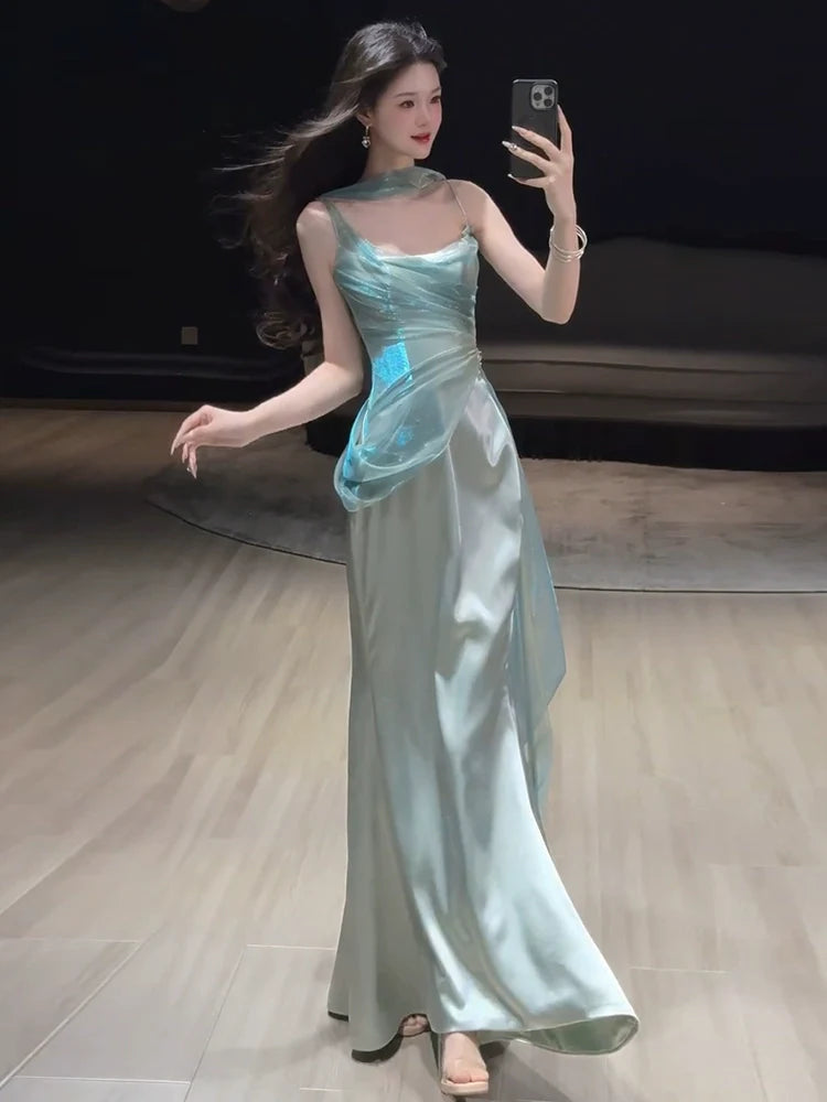 Mermaid Long Prom Dress Sexy Evening Dresses   fg7662