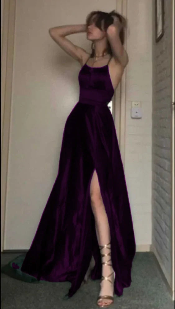 A line Dark Green Long Prom Dress, Evening Dress fg4296
