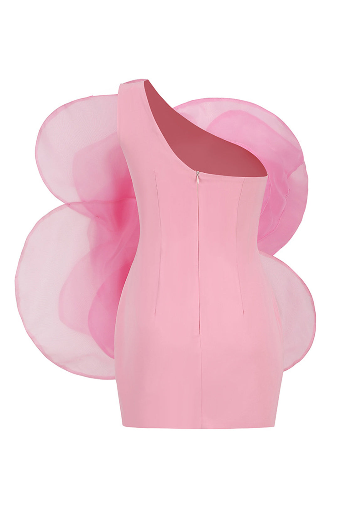 Floral Applique Strapless Bodycon Mini Dress
