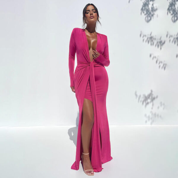 Norma Maxi Dress - Rose Red