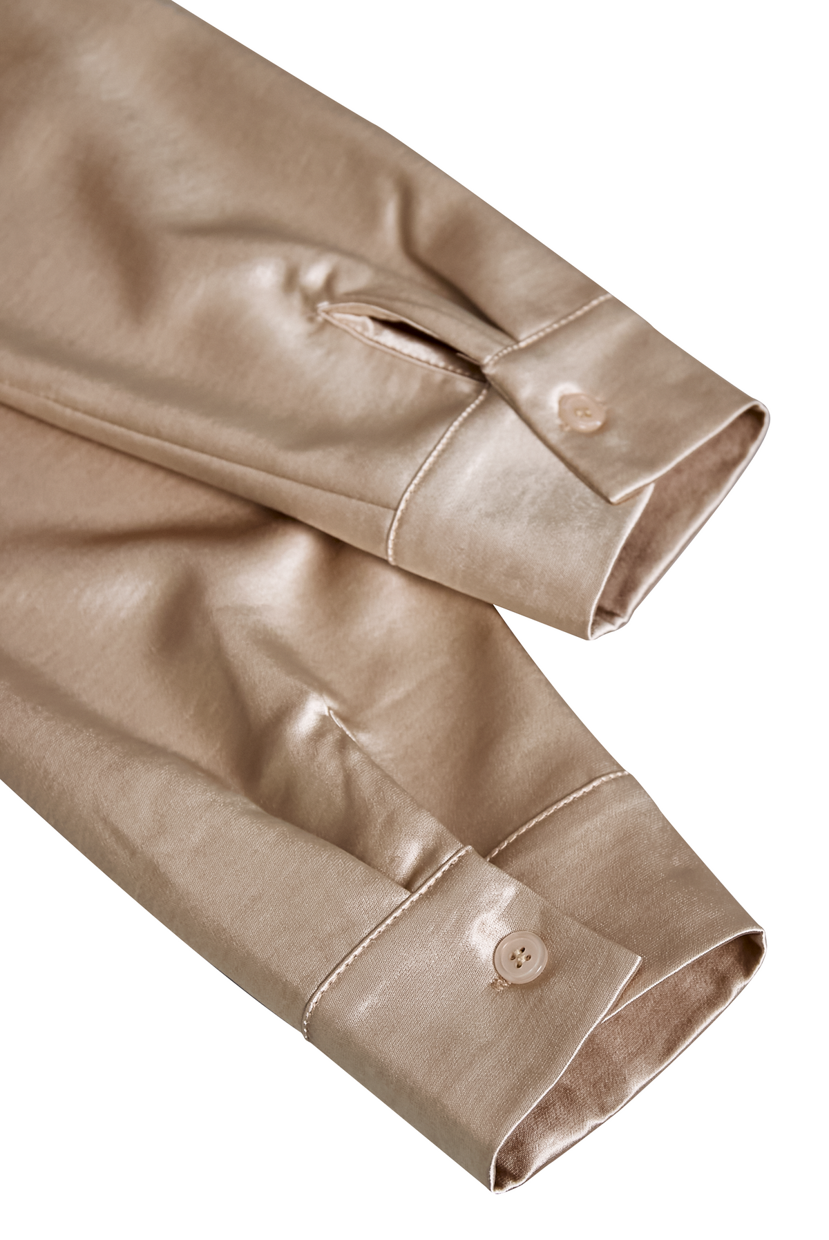 Satin Cowl Neck Collared Long Sleeve Blouse