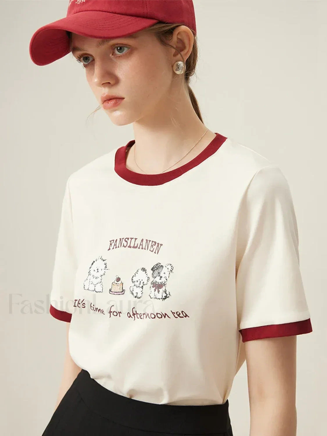 100% Cotton Inner Loose Spring T-Shirt