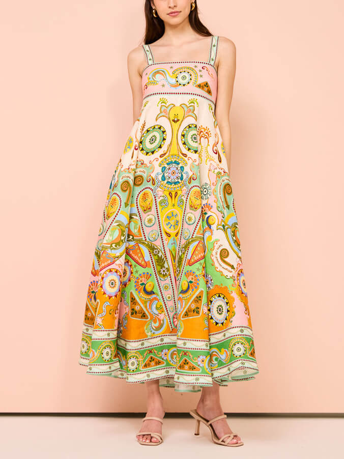 Unique Holiday Charming Print Madi Dress