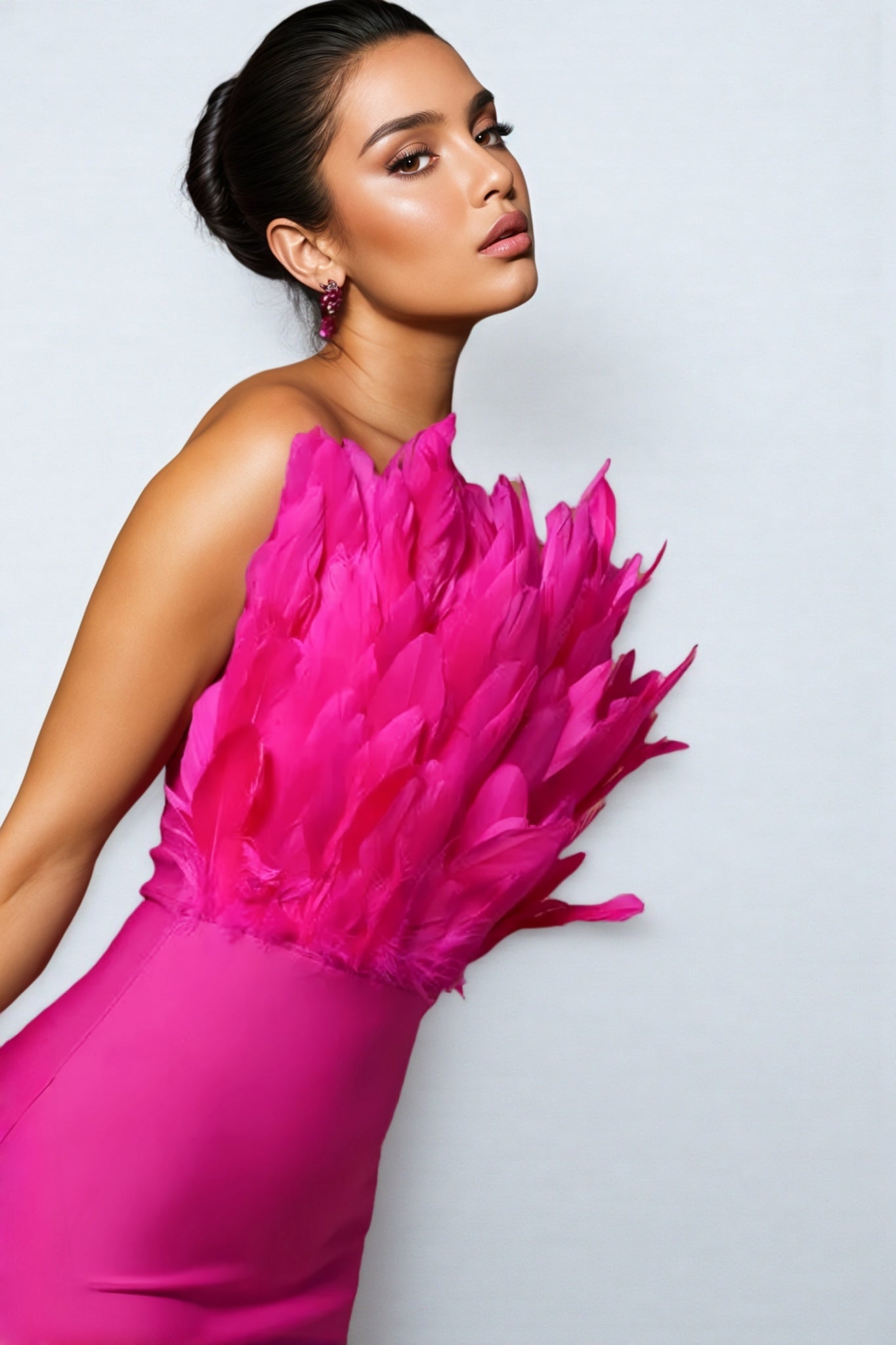 Jalila Feather Sleeveless Midi Dress - View 4