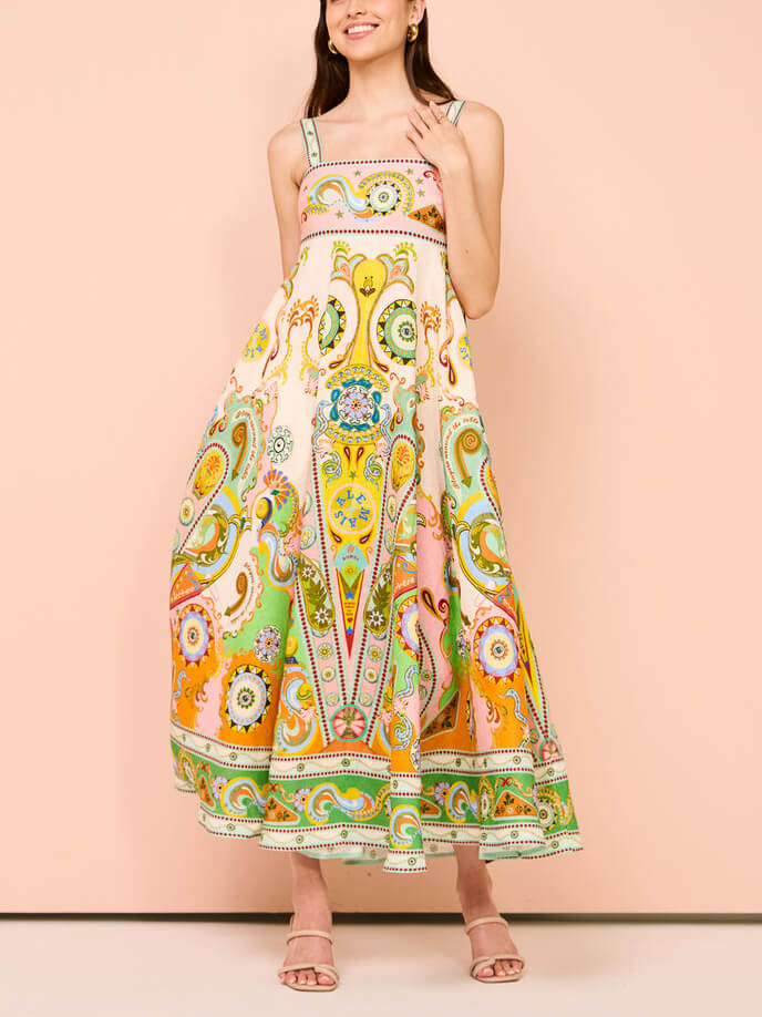 Unique Holiday Charming Print Madi Dress