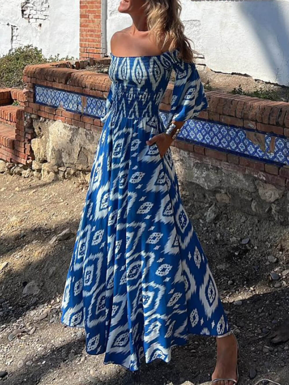 Off-the-Shoulder Maxi Dress