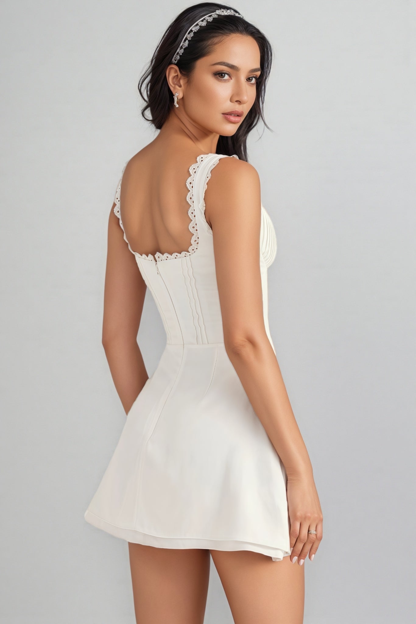 Kaye Lace Slim Cami Mini Dress - View 5