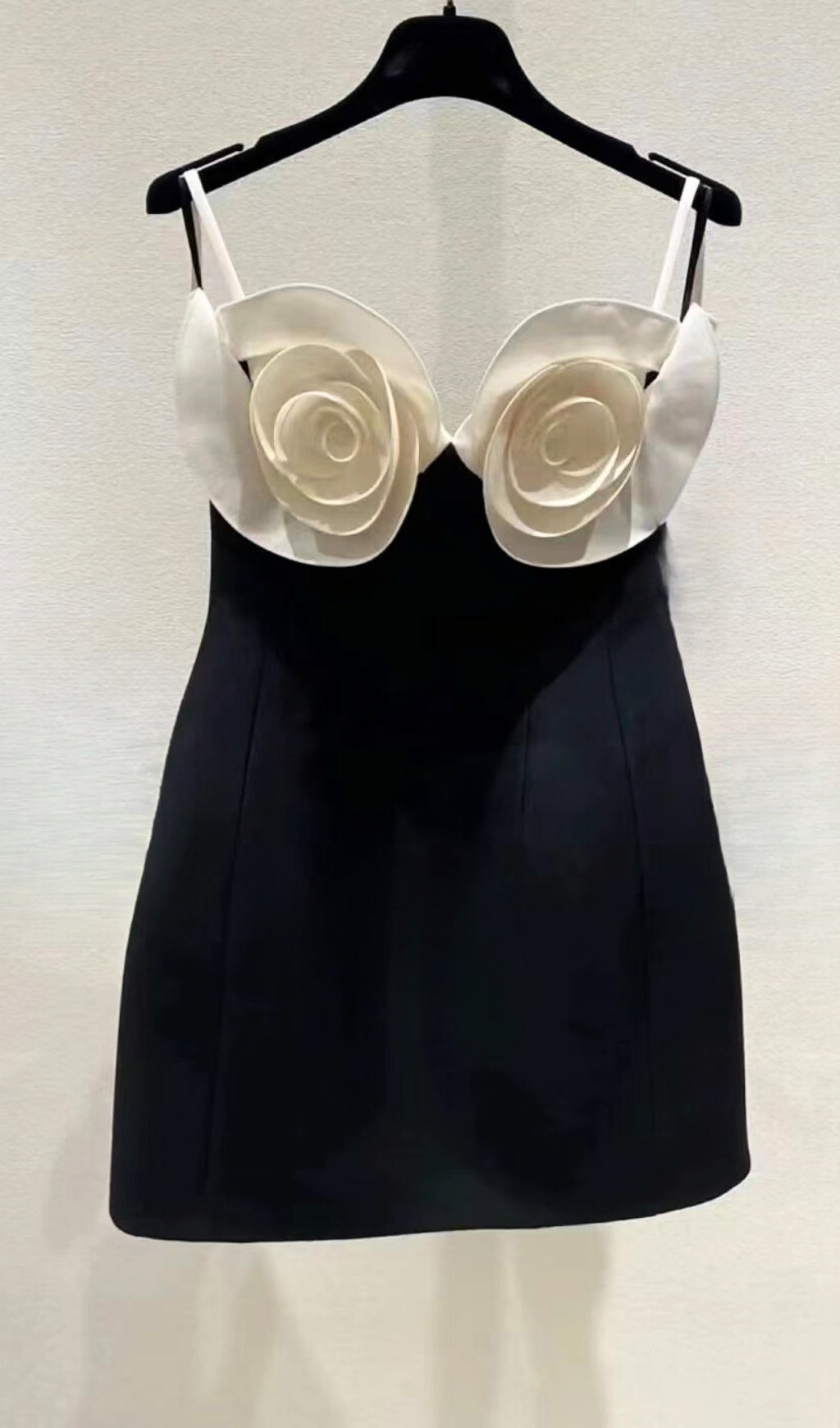 Floral Appliqué Spaghetti Strap Bodycon Mini Dress 9