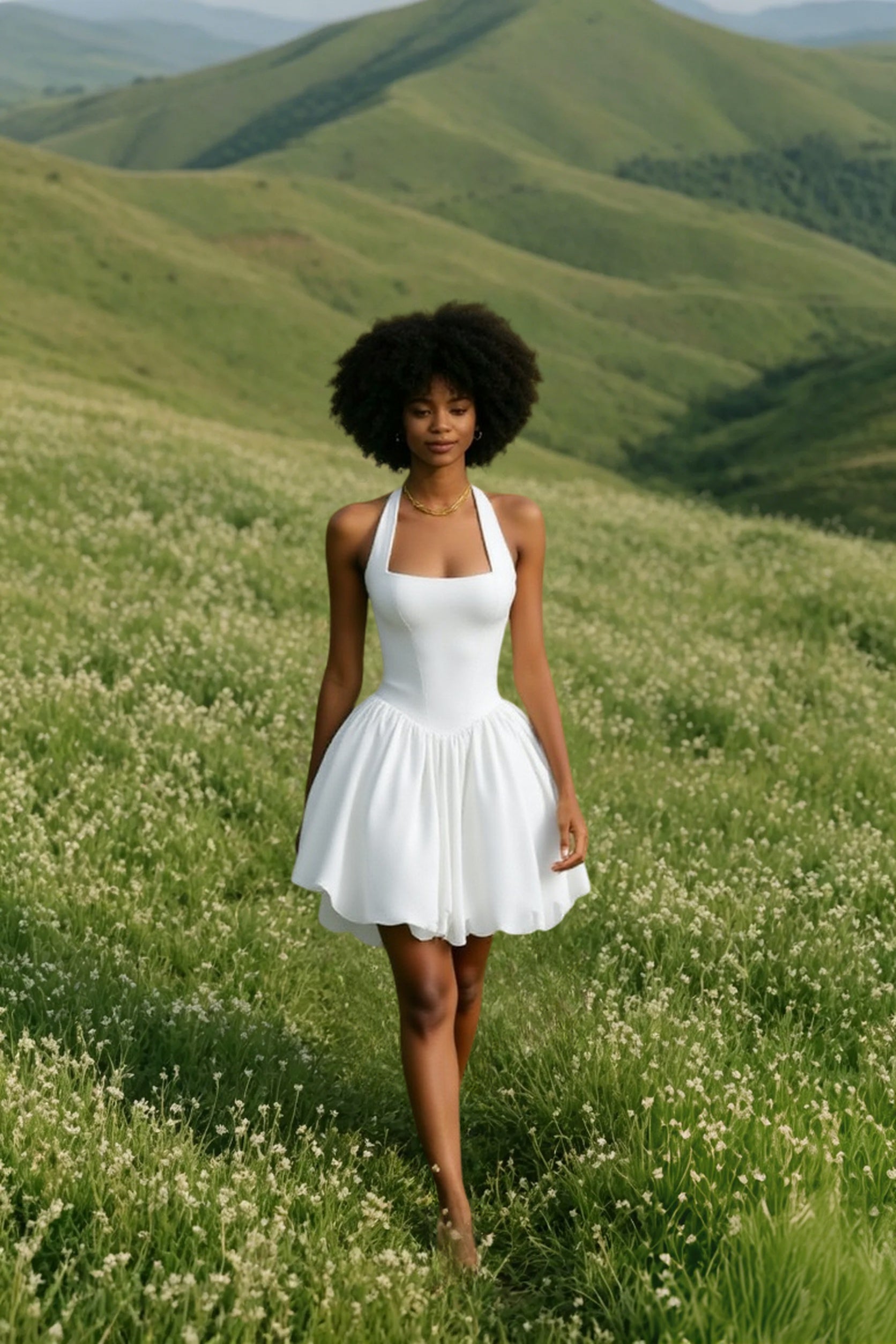 Halter-Neck Mini Dress