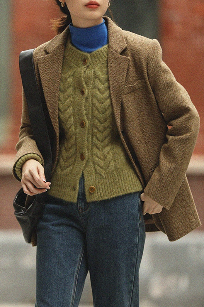 Tailored Wool Crepe Blazer