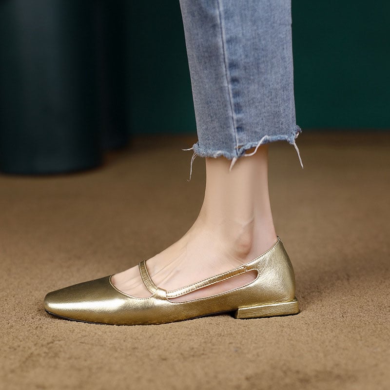 Dorinda Square Toe Block Heels Mary Jane Shoes