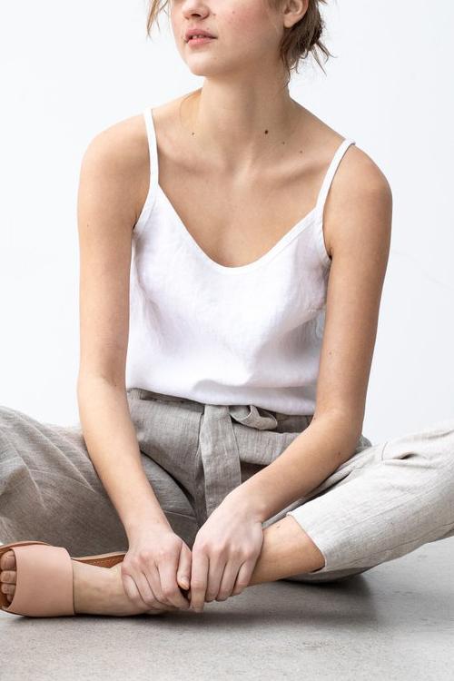 Solid Linen Tank Top