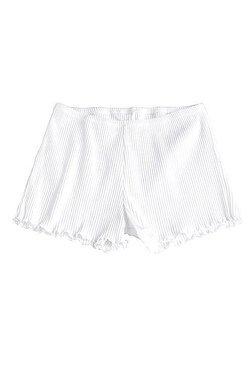 Solid Ruffles Shorts