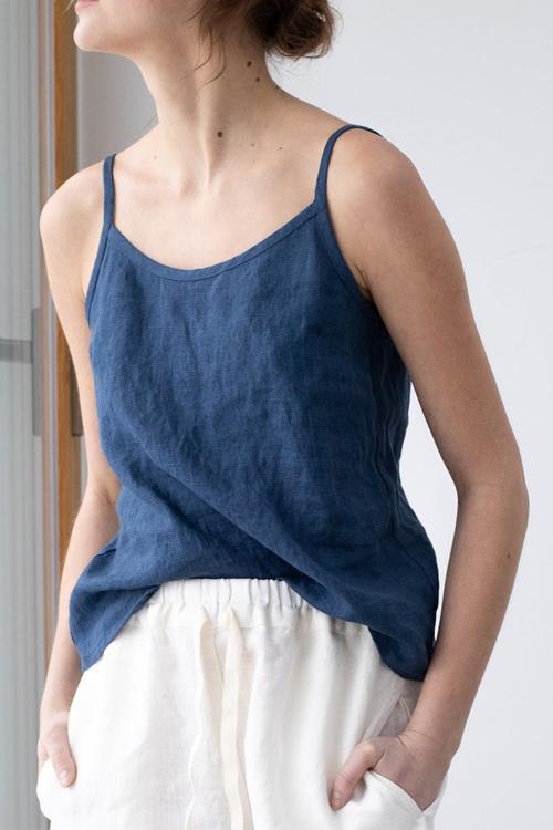 Solid Linen Tank Top