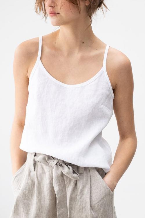 Solid Linen Tank Top