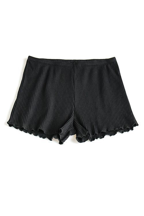 Solid Ruffles Shorts