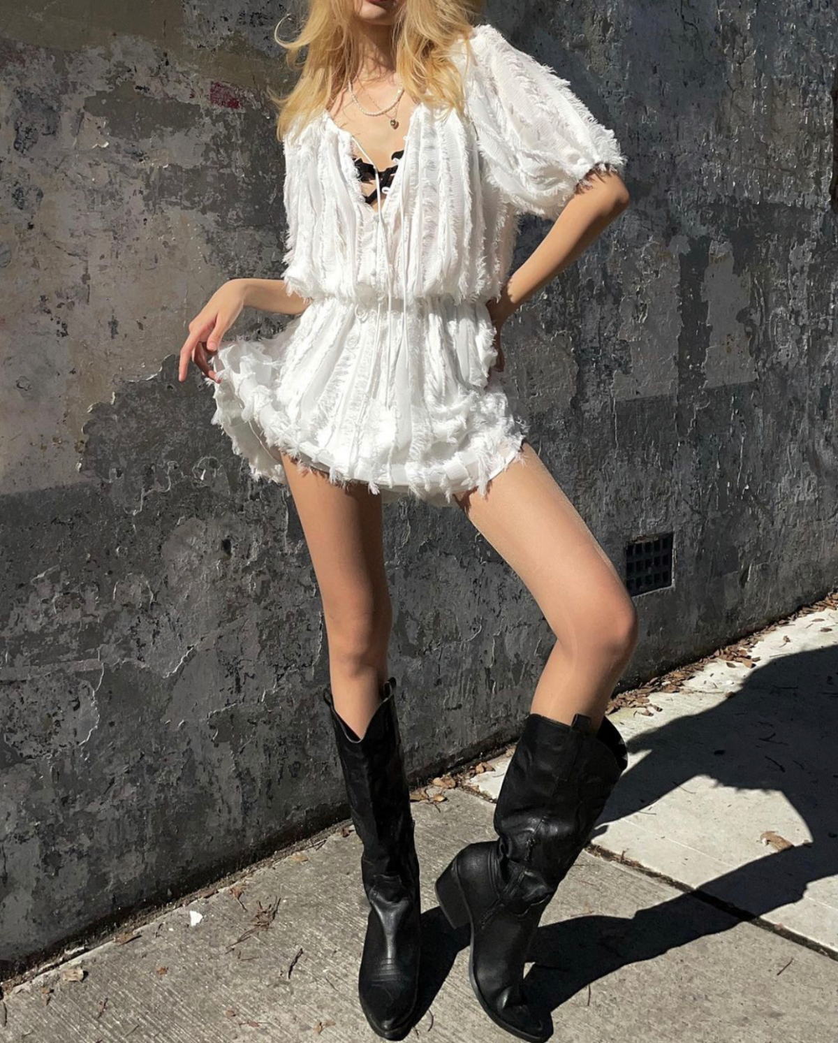 Princess Petti Dress Women Bubble Sleeve V Neck Dress