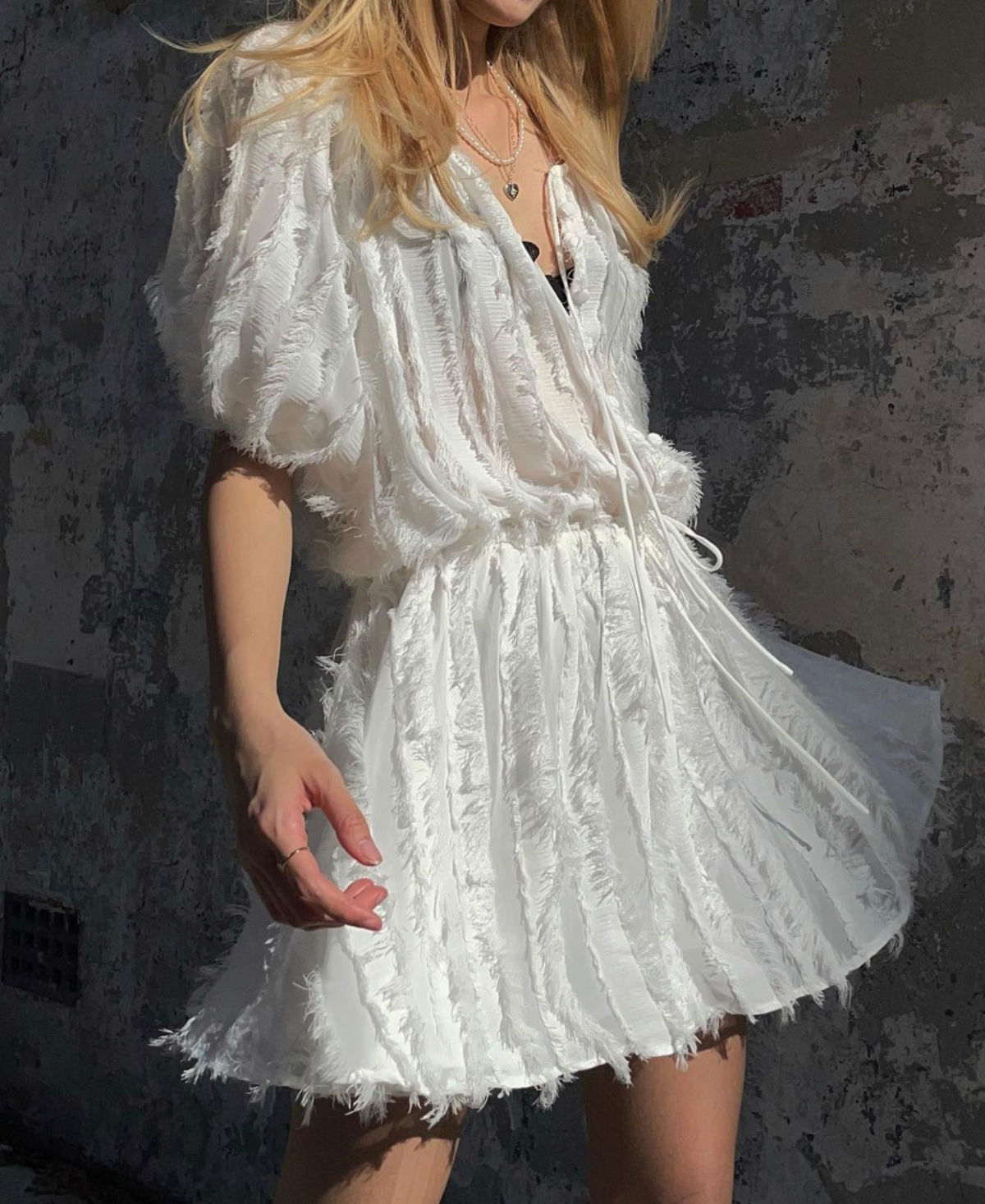 Princess Petti Dress Women Bubble Sleeve V Neck Dress
