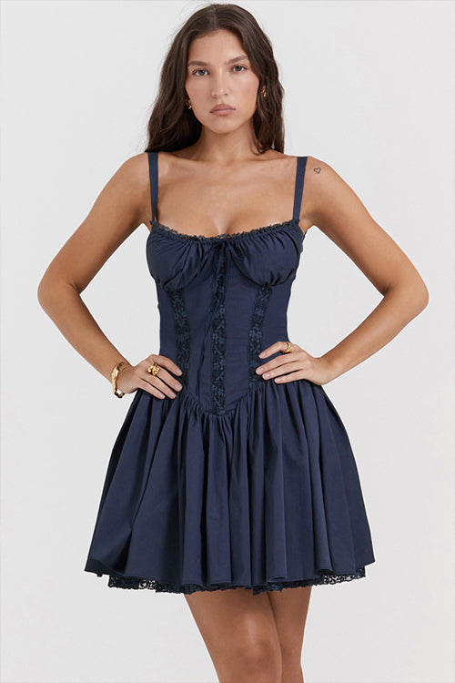 Love In Your Eyes Lace Print Skater Mini Dress - 9 Colors 22