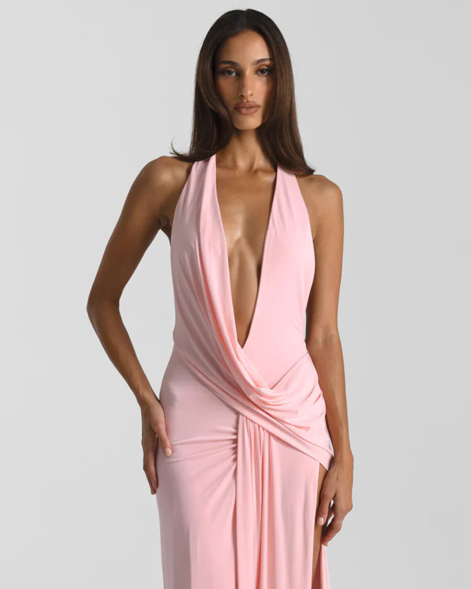 Simone | Halter Maxi Dress
