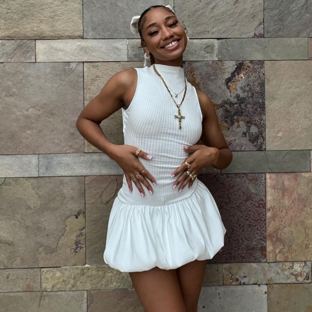 Bliss Mini Dress - White