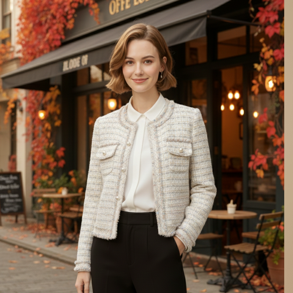 Women's Cropped Textured Jacket