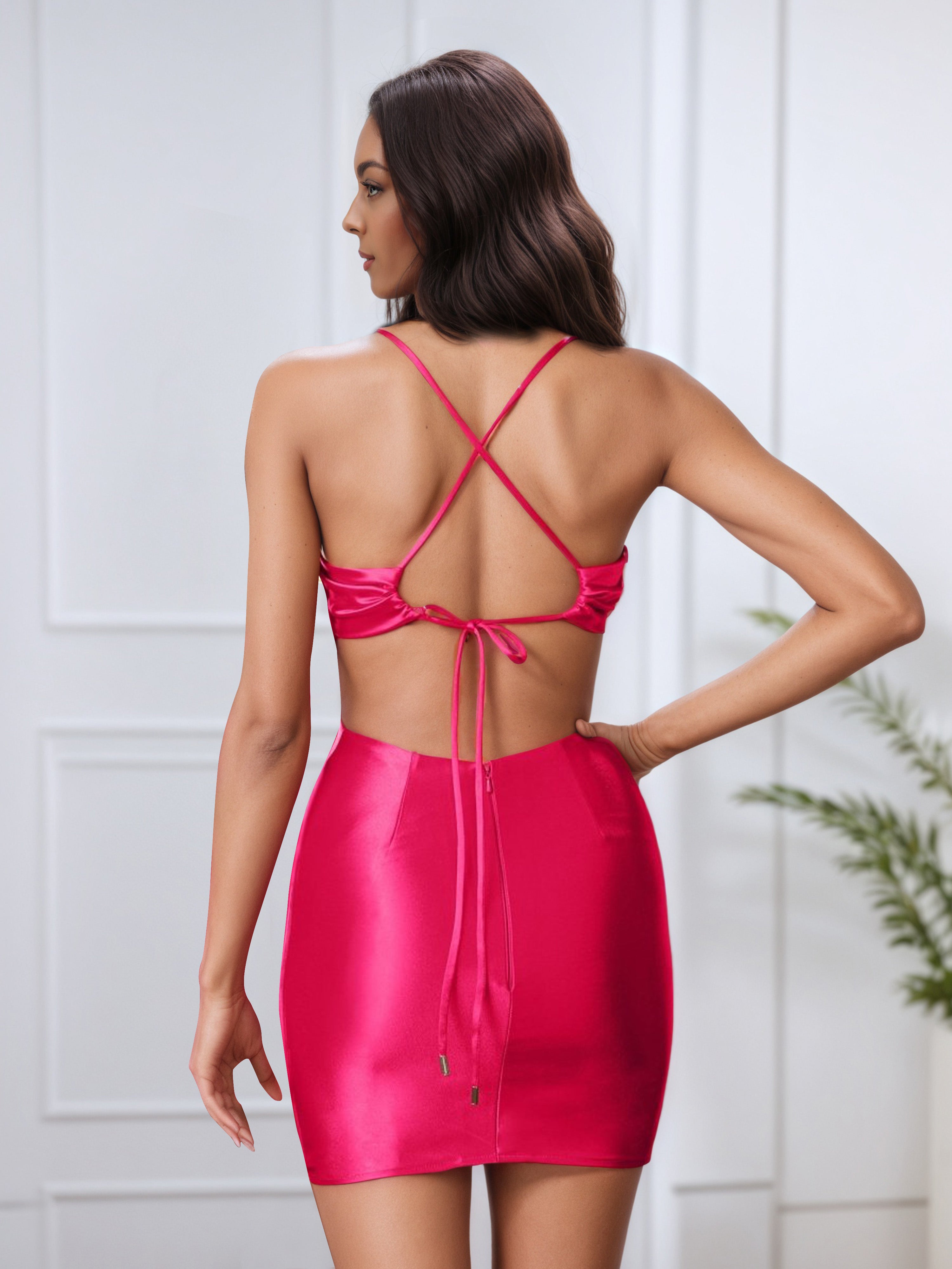 Azalea Minimalist Spaghetti Straps Sleeveless Homecoming Dress