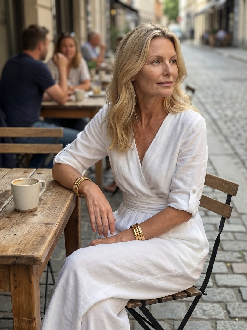 V-Neck Wrap Front Half Sleeve Wide Leg Jumpsuit