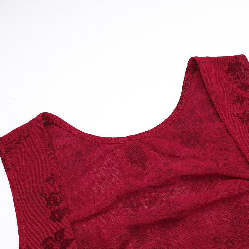 Beverly Mini Dress-Maroon