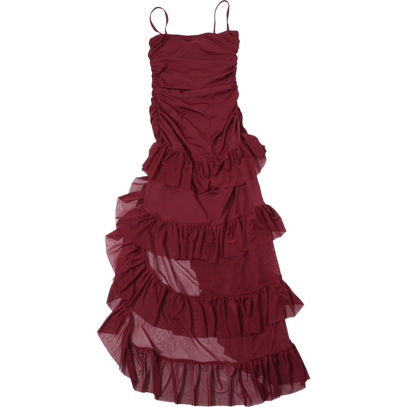 Ruffle Radiance Dress - Red