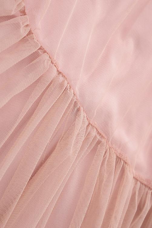 Patchwork Gauze Bubble Skirt