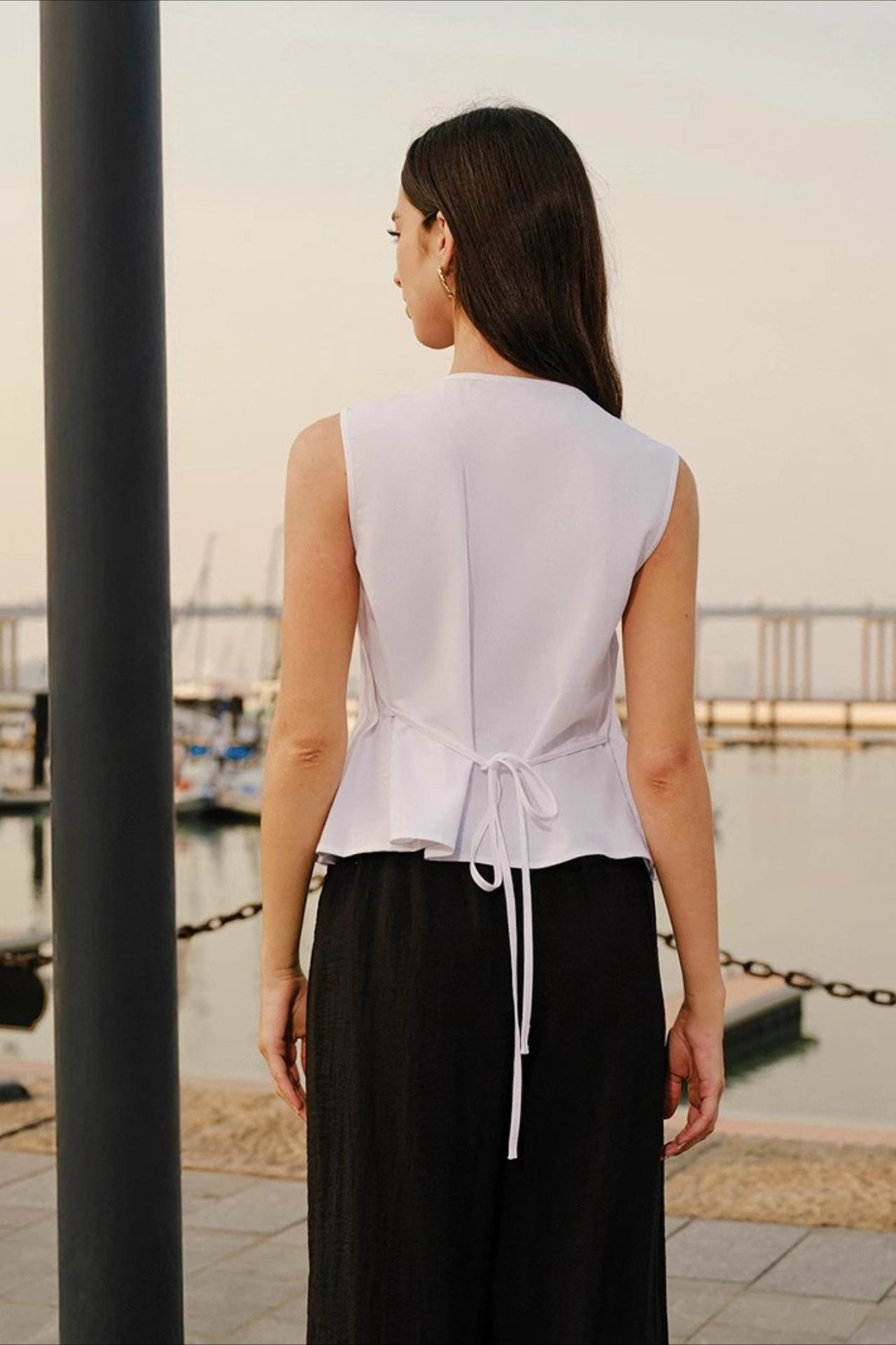 Textured Smocked Sleeveless Cami Top