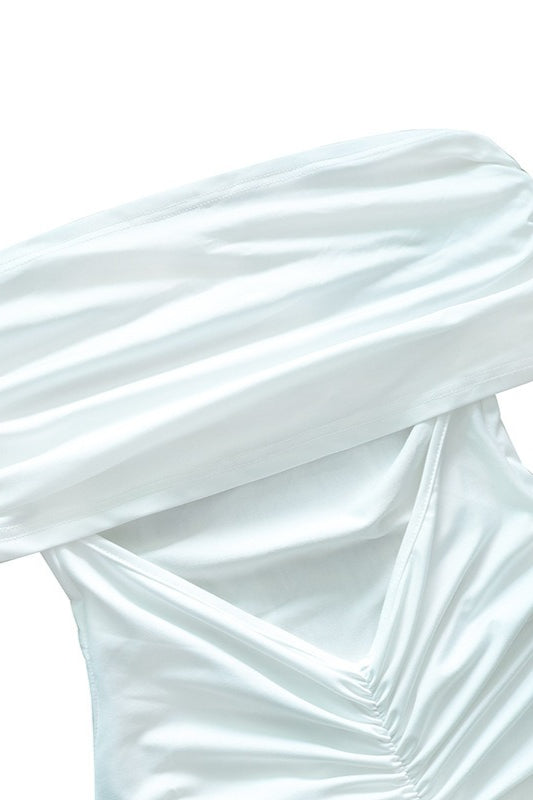 Off-the-Shoulder Ruched Dress