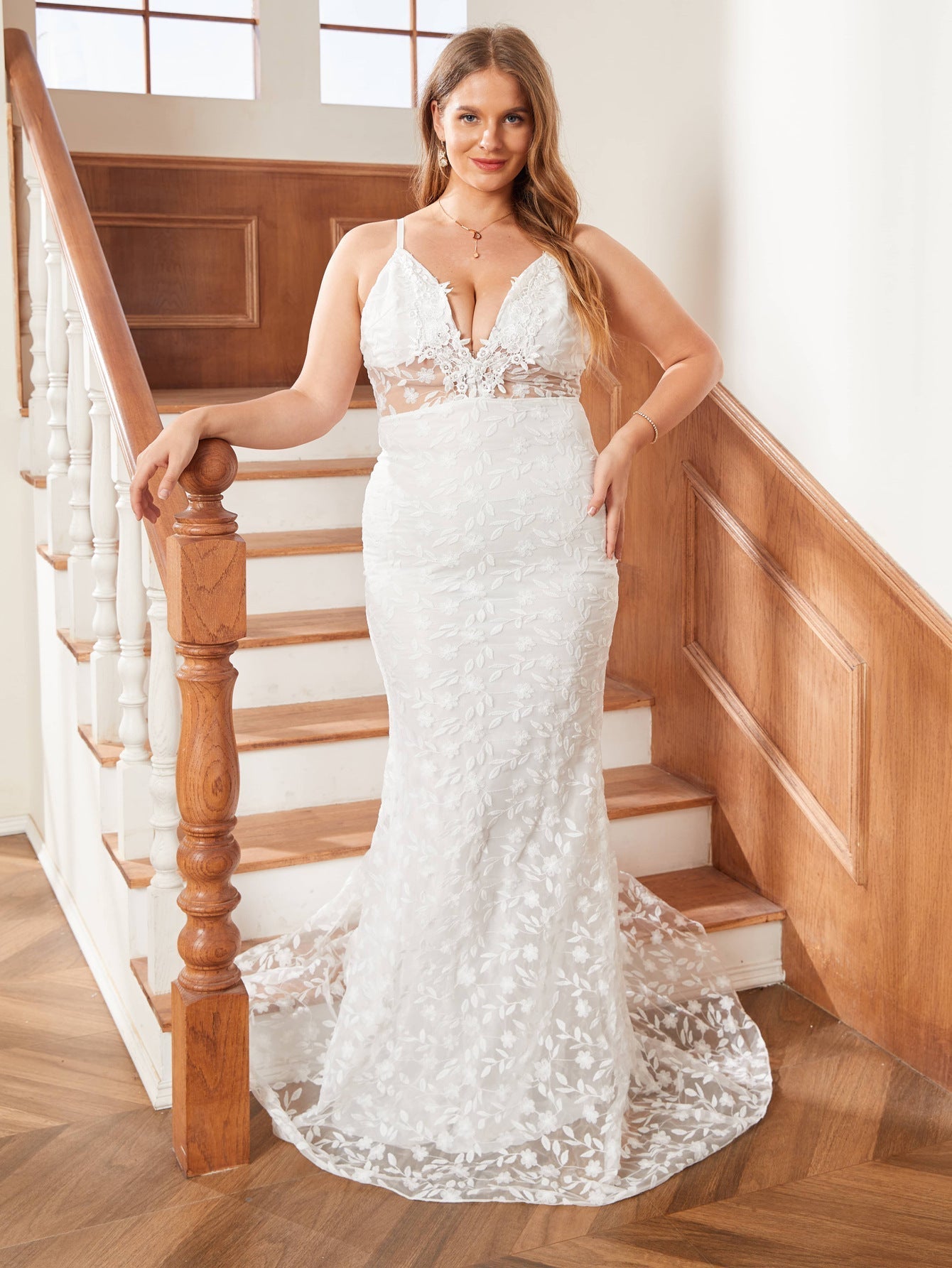 V-Neck Spaghetti Strap Sleeveless Formal Dress