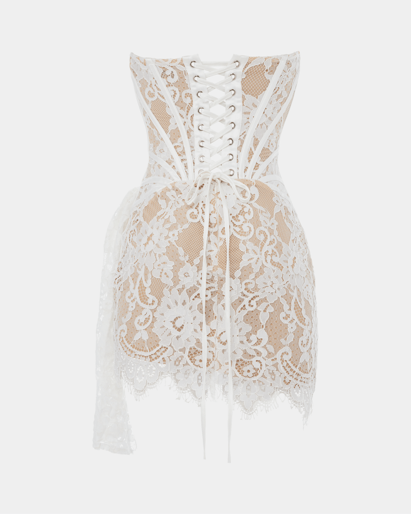 Lace Strapless Corset Mini Dress 2