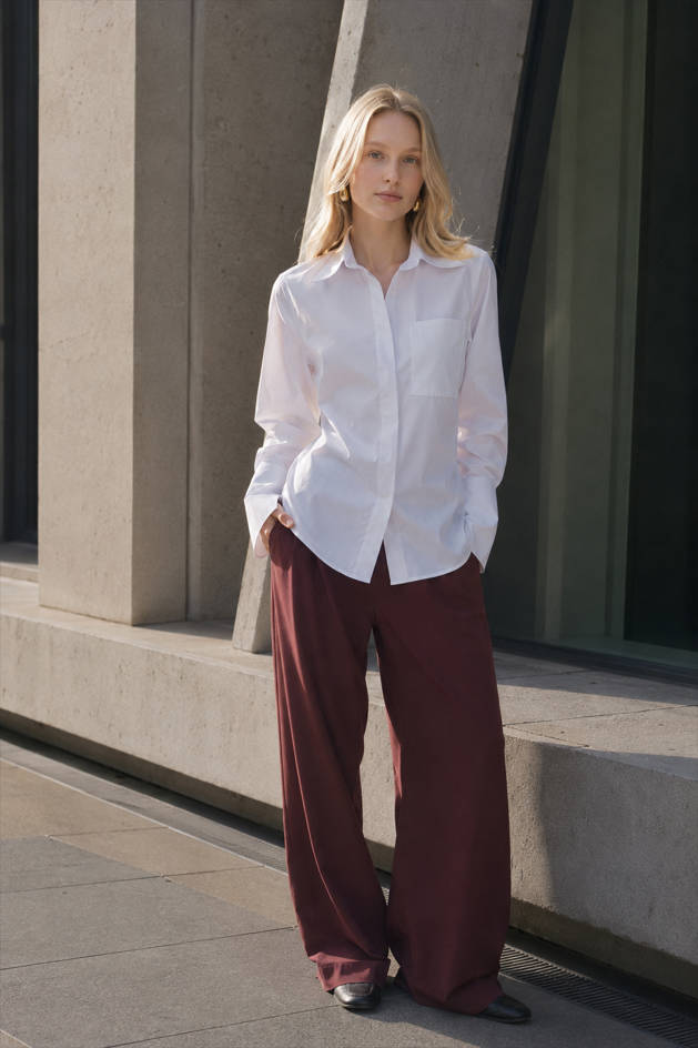 Versatile Lapel Collar Blouse