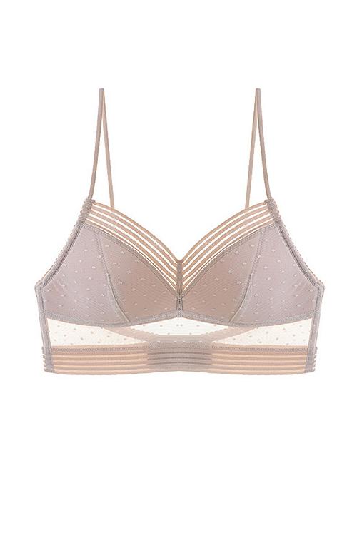 Dot Mesh Bra