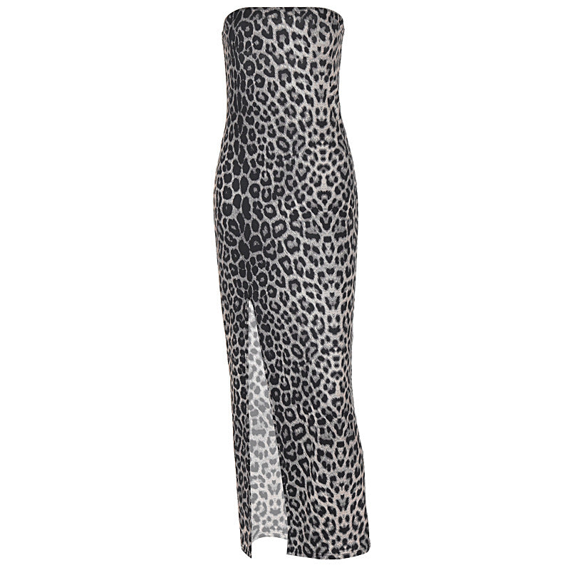 Severus Slit Dress Brown