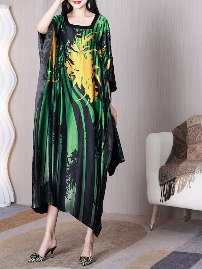 Feel The Moment Square Collar Loose A-line Dress