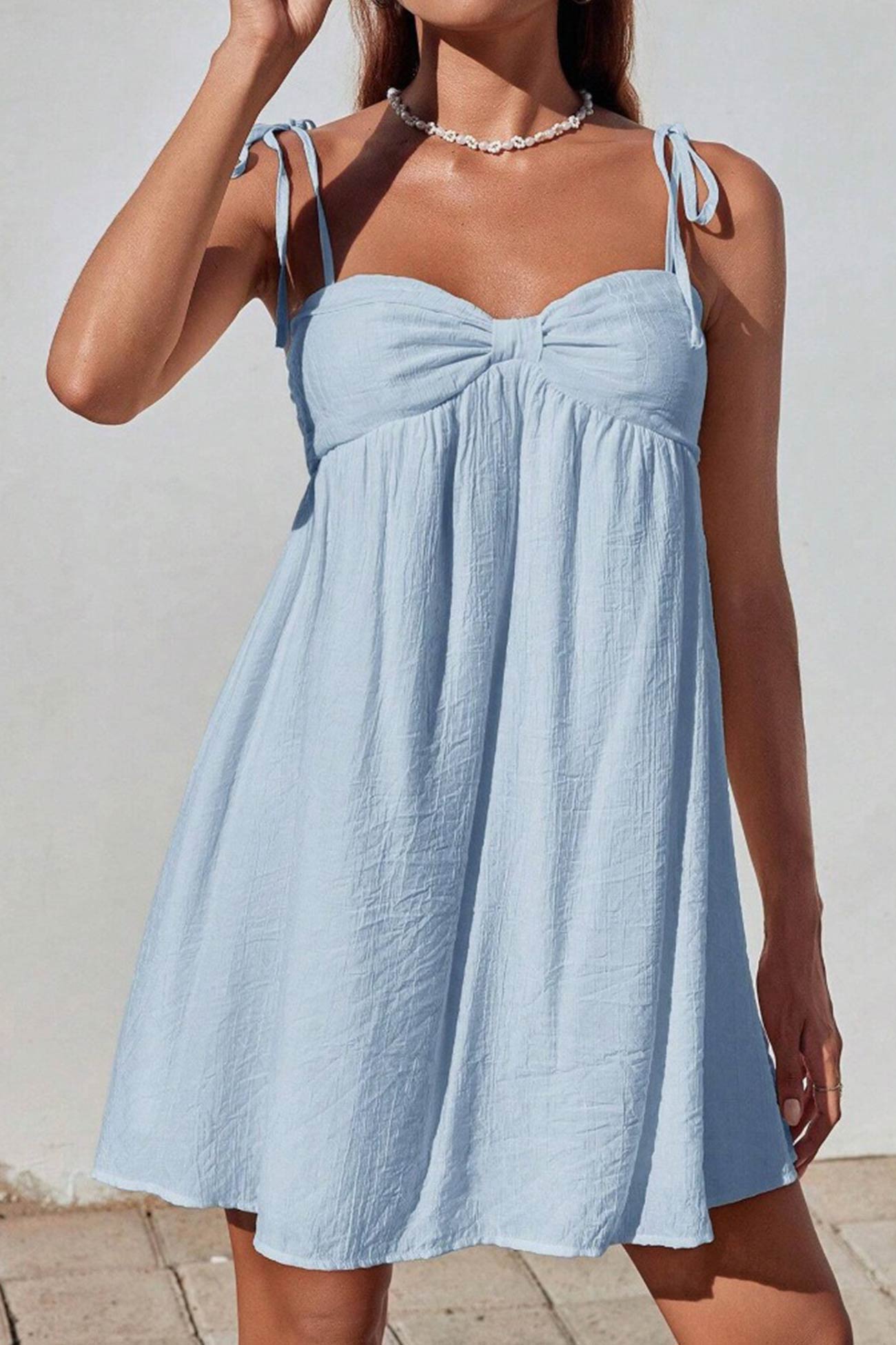 Bow Tie up Cami Mini Dress