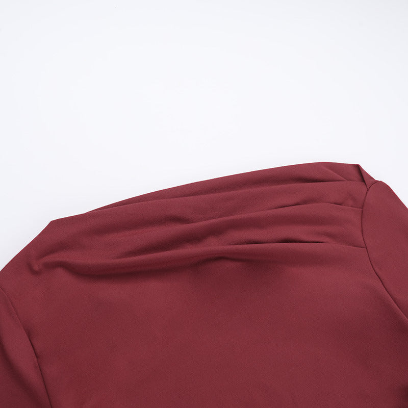 Ruby Radiance Dress Maroon