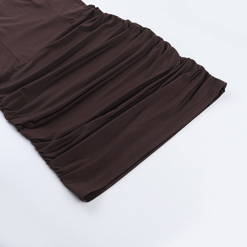 Castro Mini Dress - Brown