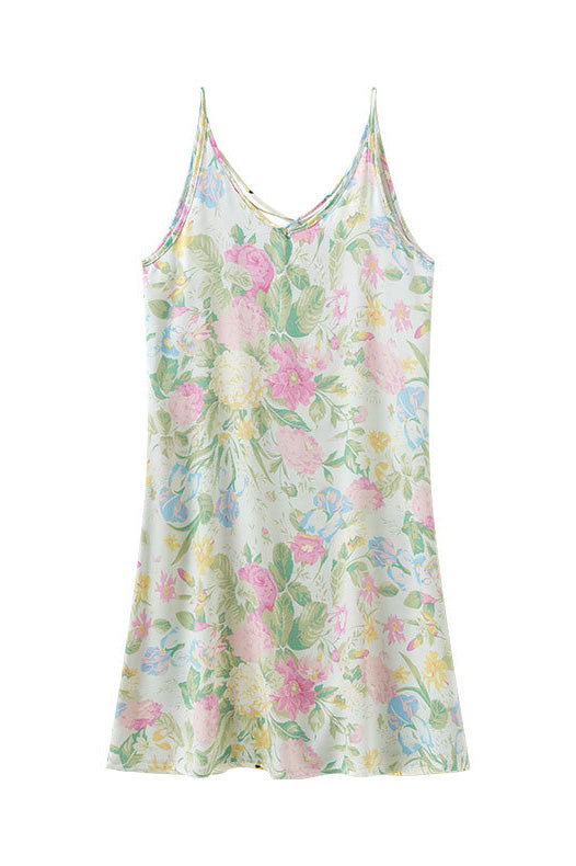 Nahir Exclusive Printed Camisole Dress with Crossed Straps At the Back Designer Edit
